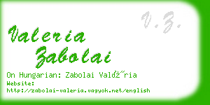 valeria zabolai business card